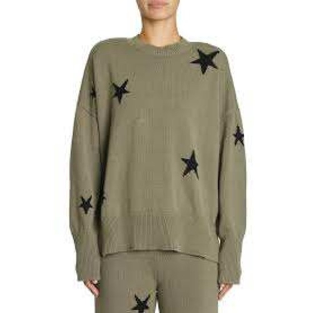 Pistola Darya Star Oversized Oversized Crewneck Sweater Womens M Royal Honor